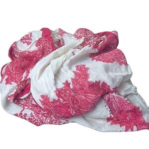 Brooks Brothers Ivory Pinkish Purple Paisley Scarf Classy Coastal Grandma Mature